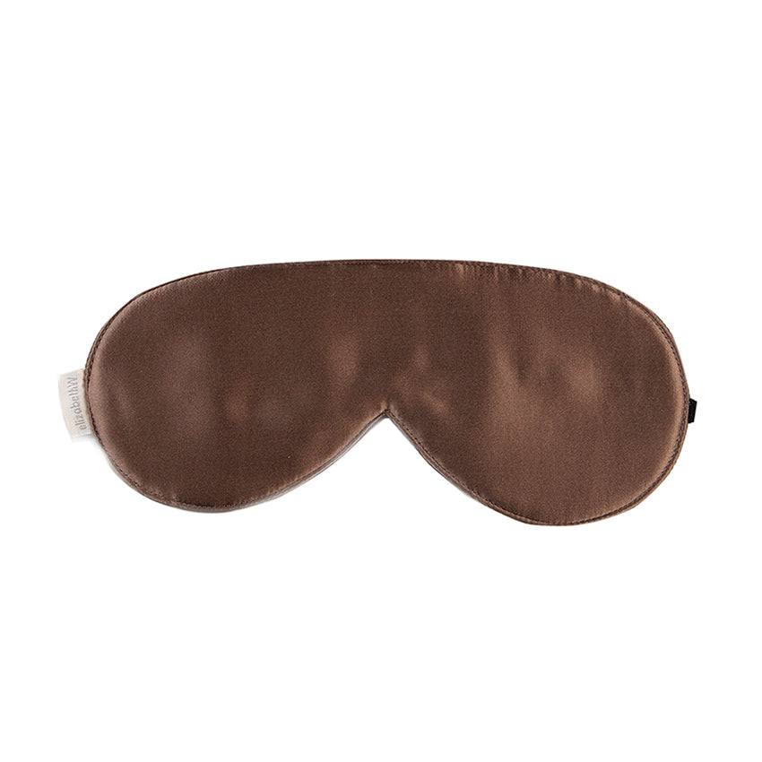The Cocoa Sleep Mask by elizabethW is a luxurious soft brown silk sleep mask. It includes adjustable strap to ensure it secures comfortably around your head for a restful sleep.
