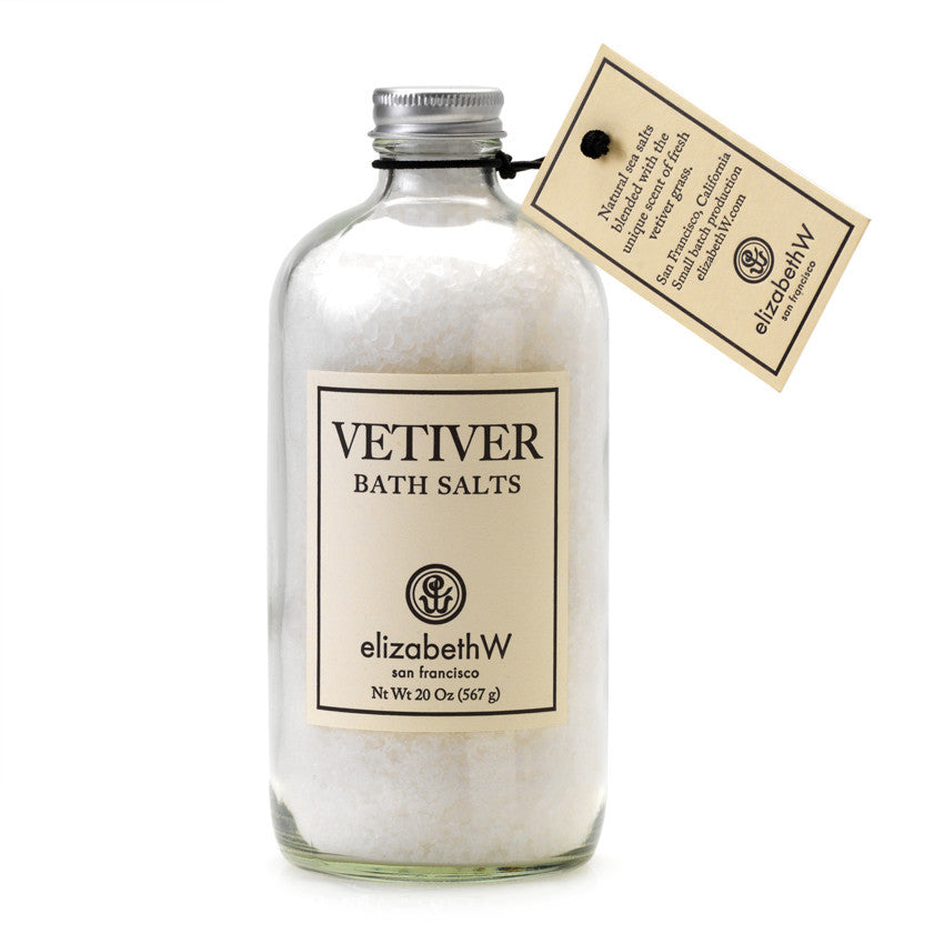 Bottle of elizabethW Bath Salts in Bottle Vetiver