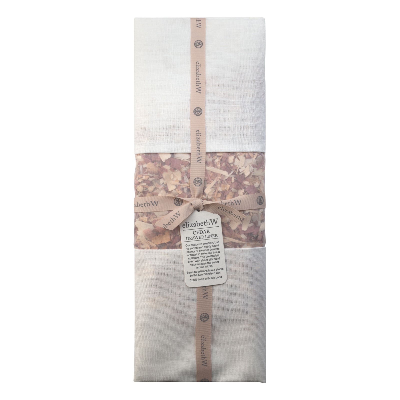 Cedar Drawer Liner in a Ivory colored Linen