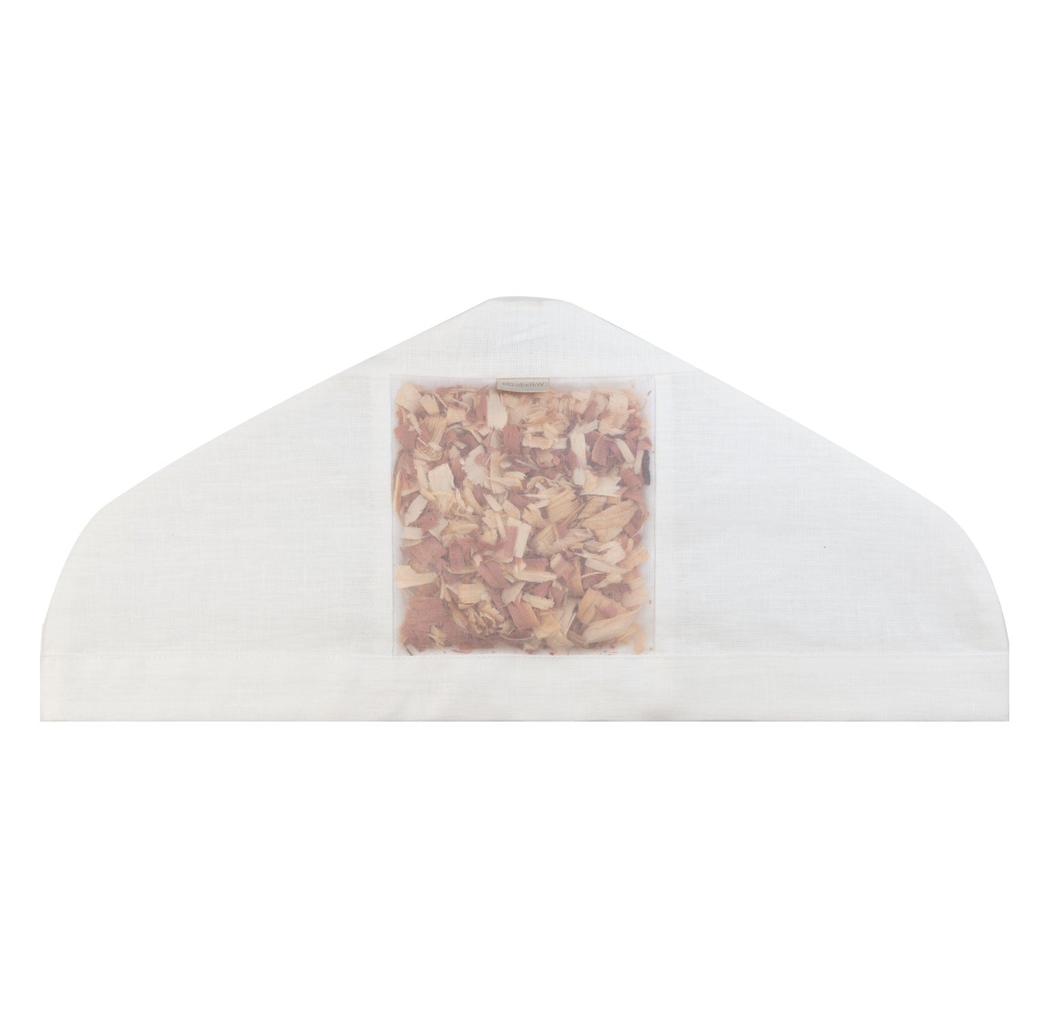 Cedar filled in a ivory linen hanger cover