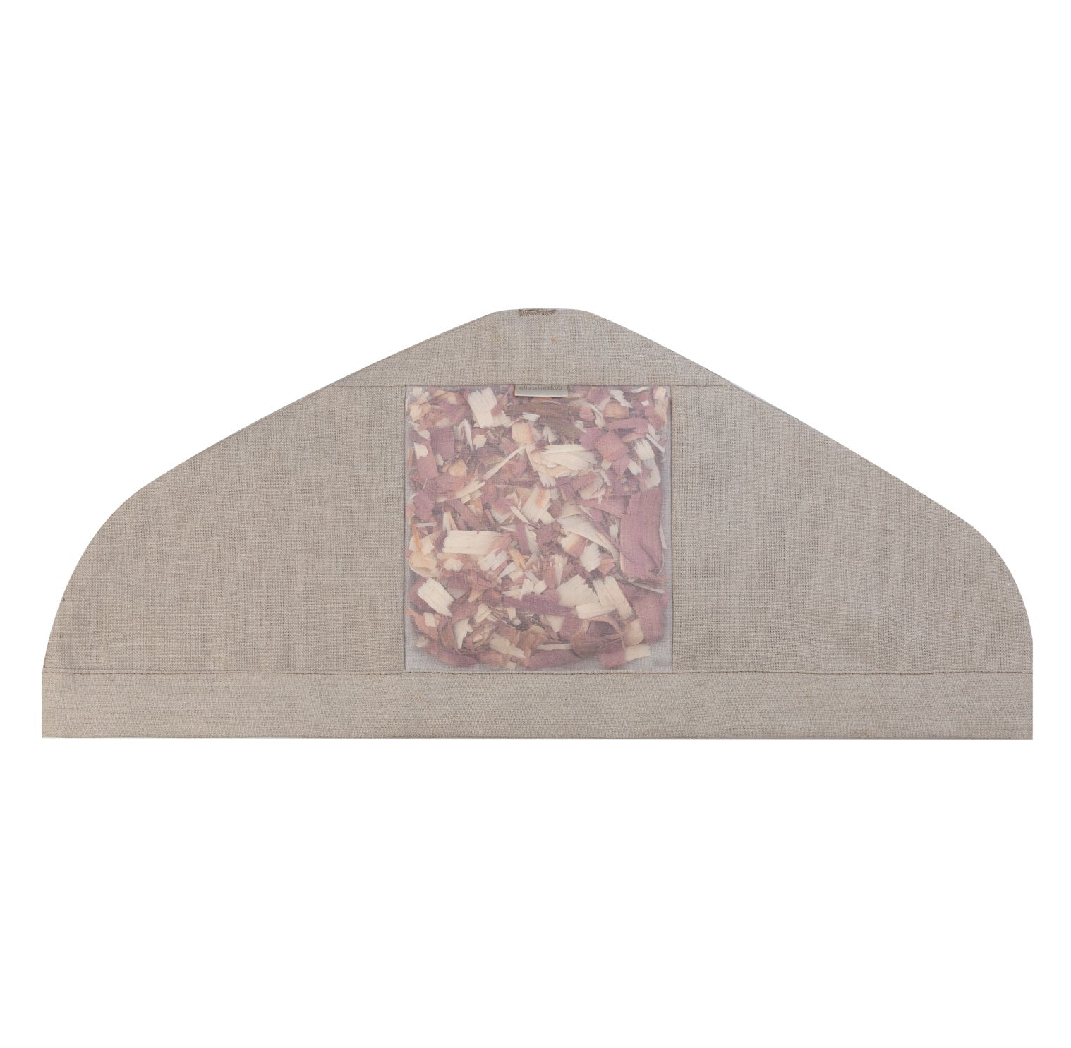 Cedar filled in a natural linen hanger cover