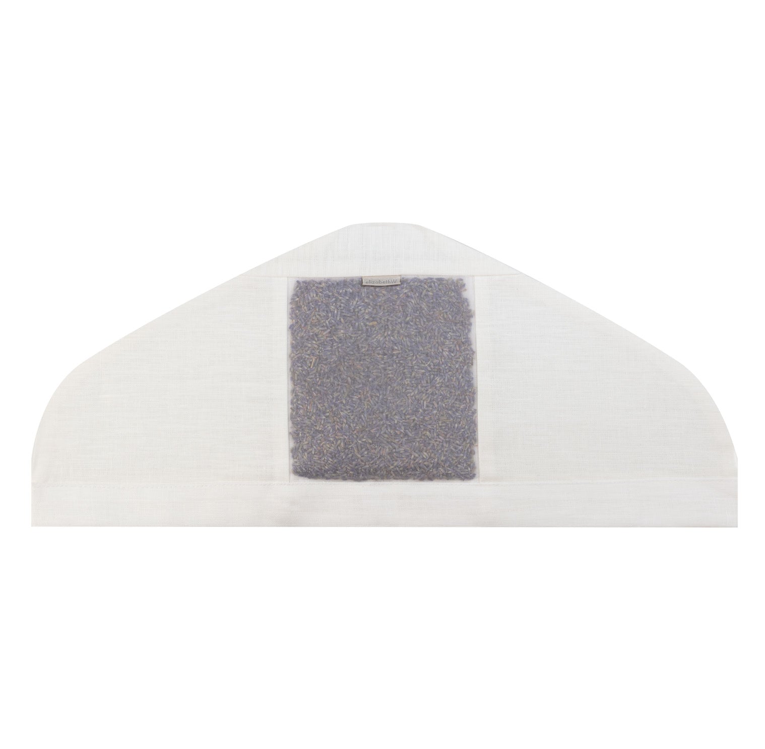 lavender filled in a ivory linen hanger cover
