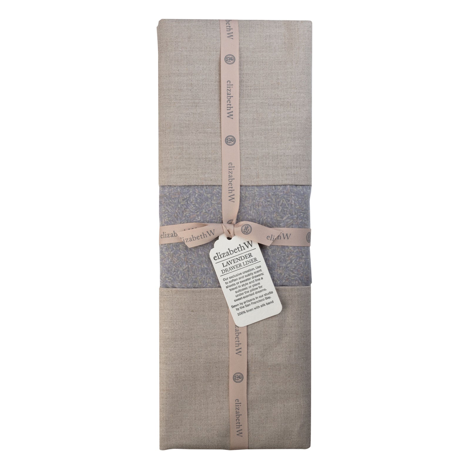 Lavender Drawer Liner in a natural colored Linen