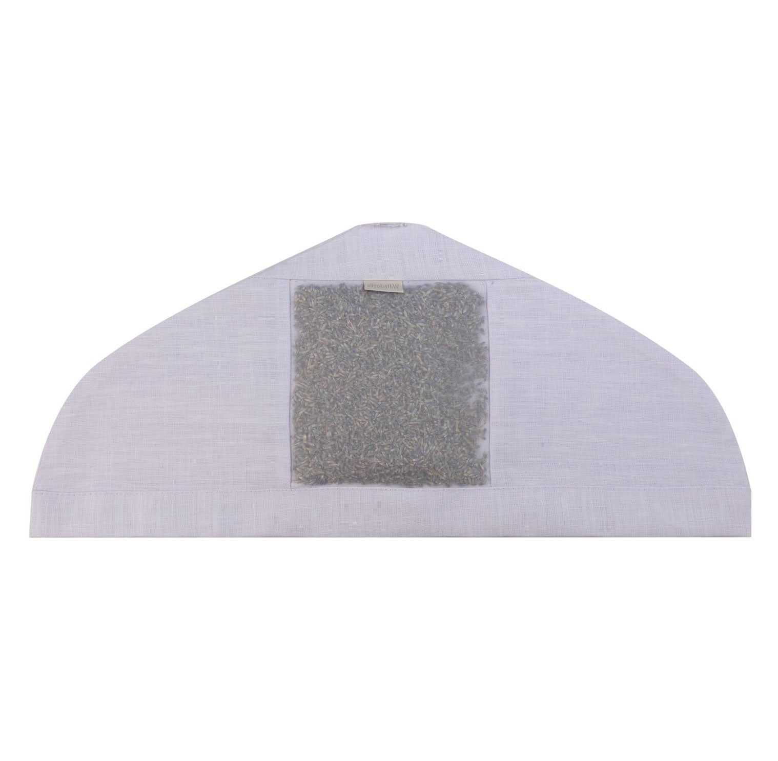 lavender filled in a purple linen hanger cover