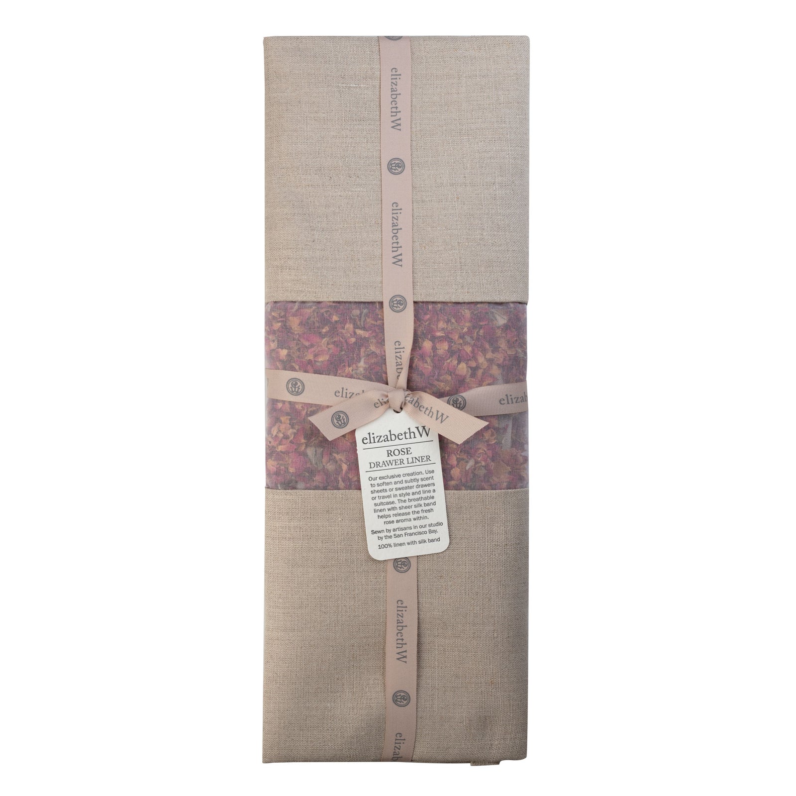 Rose Drawer Liner in a natural colored Linen